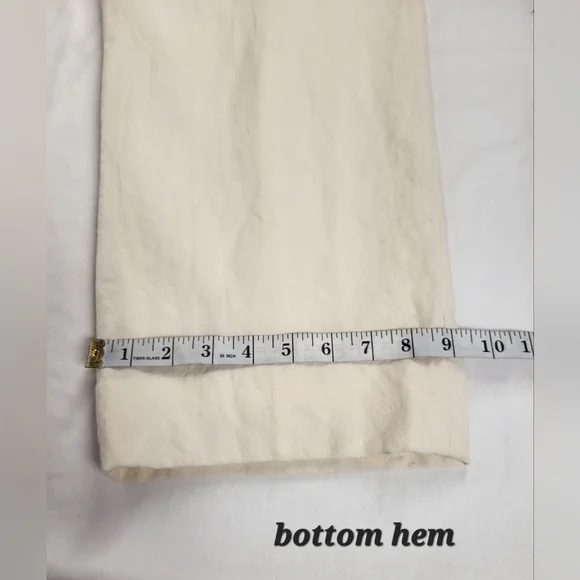 Vintage Pendleton Virgin Wool Lined White Pants Size 16 Hi-Rise Straight Leg - Picture 13 of 16